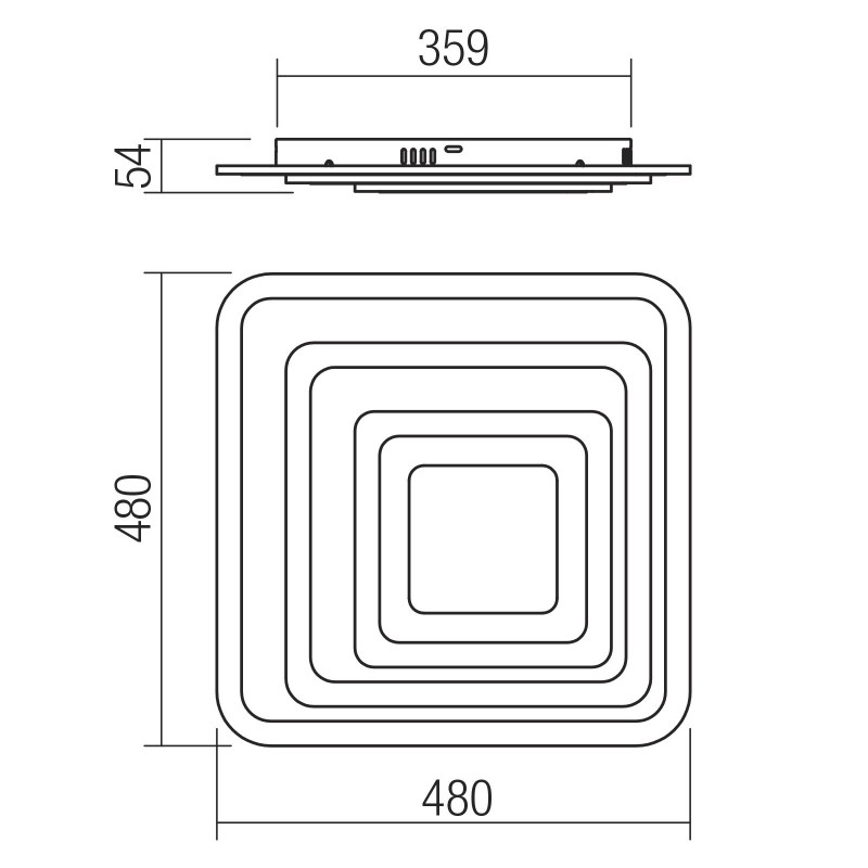 Plafoniera LED Stratos SQ 01-2337 Smarter