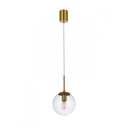 Lustra Global cu glob tranparent 1X28W E14 D150 01-3163 Brass Smarter