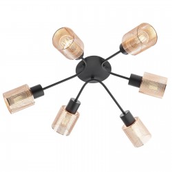 
									Aplica/Plafoniera Pons 04-526 3xE27 negru mat-aur roz Smarter