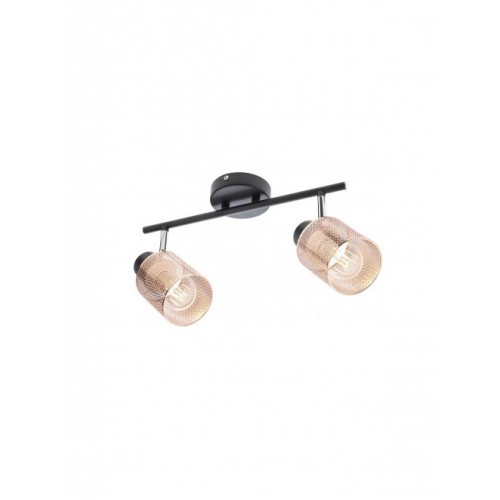 Aplica/Plafoniera Pons 04-524 2xE27 negru mat-aur roz Smarter