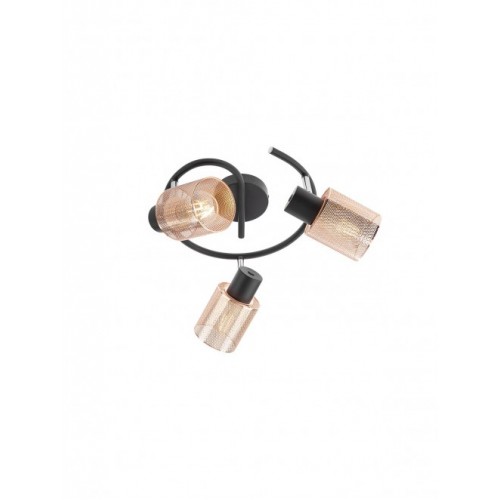 Aplica/Plafoniera Pons 04-525 3xE27 negru mat-aur roz Smarter