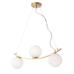 
									Suspensie Volley aurie cu globuri opale 3xE14 01-2717 Smarter