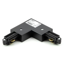 Conector in L MT1007 dreapta 1 circuit 250V/16A negru/alb