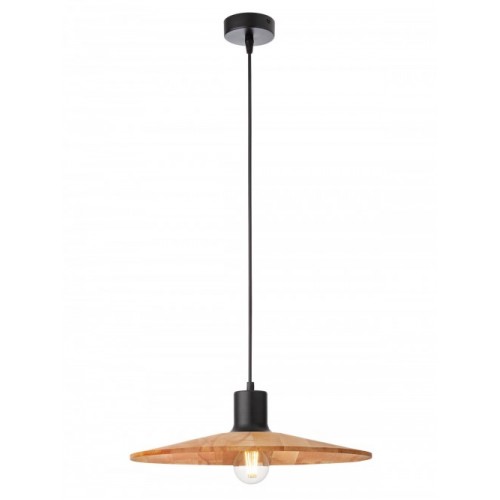 Suspensie Smarter Fresno, metal si lemn multistrat, 1XE27, D.40 cm, 01-4055